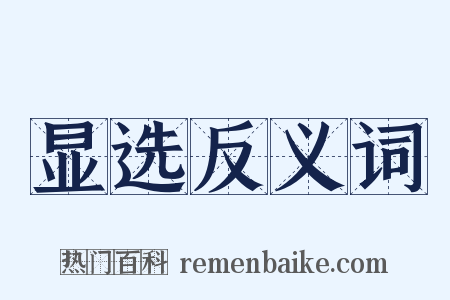 显选反义词是什么意思的图片